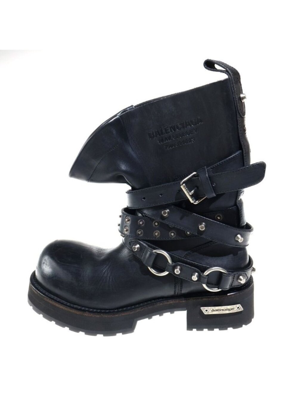 Balenciaga Venom City Boots Leather Black